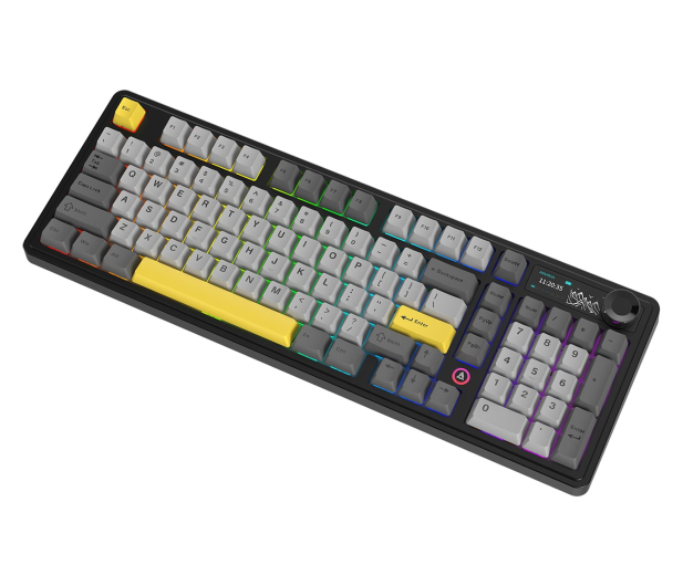 Ajazz AK980 V2 Gift Switch V2 Black Gray Yellow z ekranem - 1536371 - zdjęcie 4